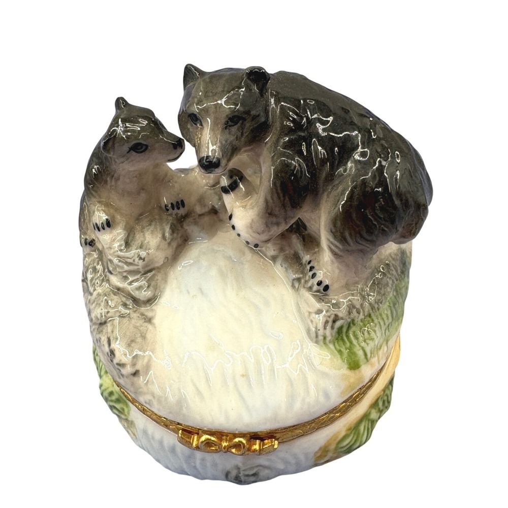 Lefton Bear Trinket Box Hidden Ring Case Nancy Drew Aesthetic Secret Treasure